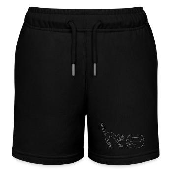 Chat contre Baleine - Short de jogging enfant bio Stanley/Stella - noir - Devant