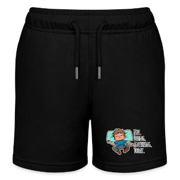 Today I don't do anything, absolutely nothing! - Kids Organic Sweat Shorts by Stanley/Stella - black - Front