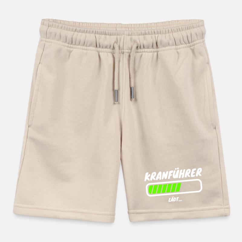 Crane operator loading beam occupation Kids Organic Sweat Shorts by Stanley/Stella