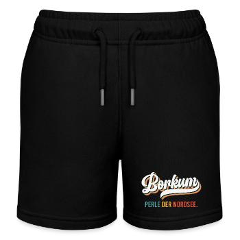 Borkumer Insel BORKUM DIE PERLE DER NORDSEE Lustig - Kinder Organic Joggingshorts Mini Bolter von Stanley/Stella - Schwarz - Vorne