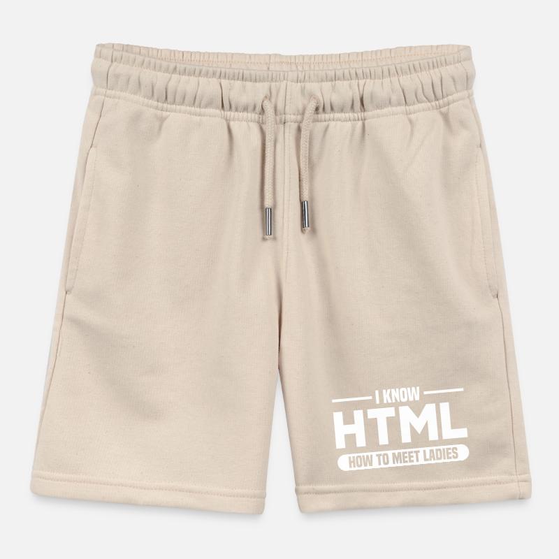 HTML Humor Code Programmierer Spruch Kinder Organic Joggingshorts Mini Bolter von Stanley/Stella