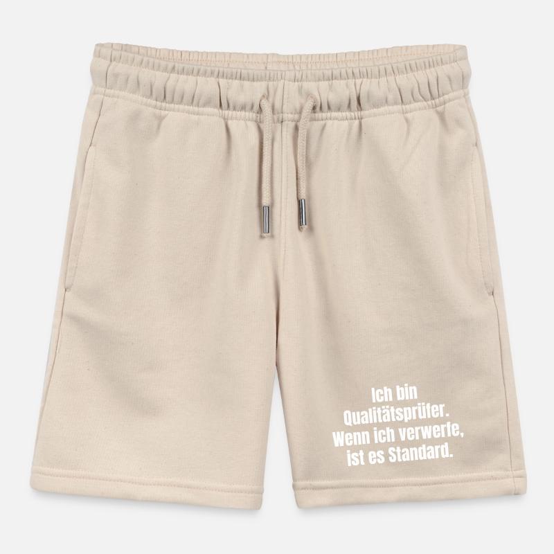 Quality Inspector Saying Standard Kids Organic Sweat Shorts by Stanley/Stella