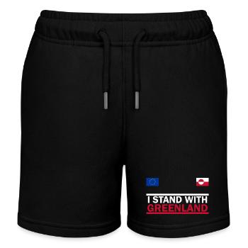 Ich stehe zu Grönland - Kinder Organic Joggingshorts Mini Bolter von Stanley/Stella - Schwarz - Vorne