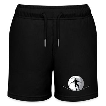 Le Zen de l’Équilibre : Slackline près de la Lune - Short de jogging enfant bio Stanley/Stella - noir - Devant