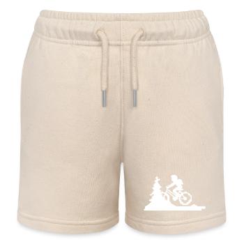 Mountainbike Pixel - Kinder Organic Joggingshorts Mini Bolter von Stanley/Stella - Natur - Vorne