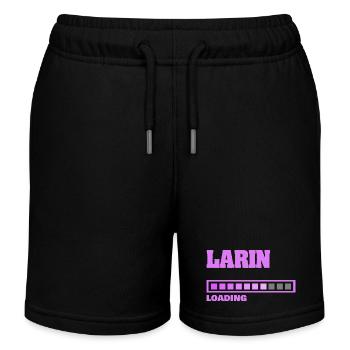 Geburt Larin - Kinder Organic Joggingshorts Mini Bolter von Stanley/Stella - Schwarz - Vorne