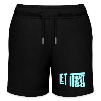 Let It Hurt Let It Heal Let It Go Inspirational - Kids Organic Sweat Shorts by Stanley/Stella - black - Front