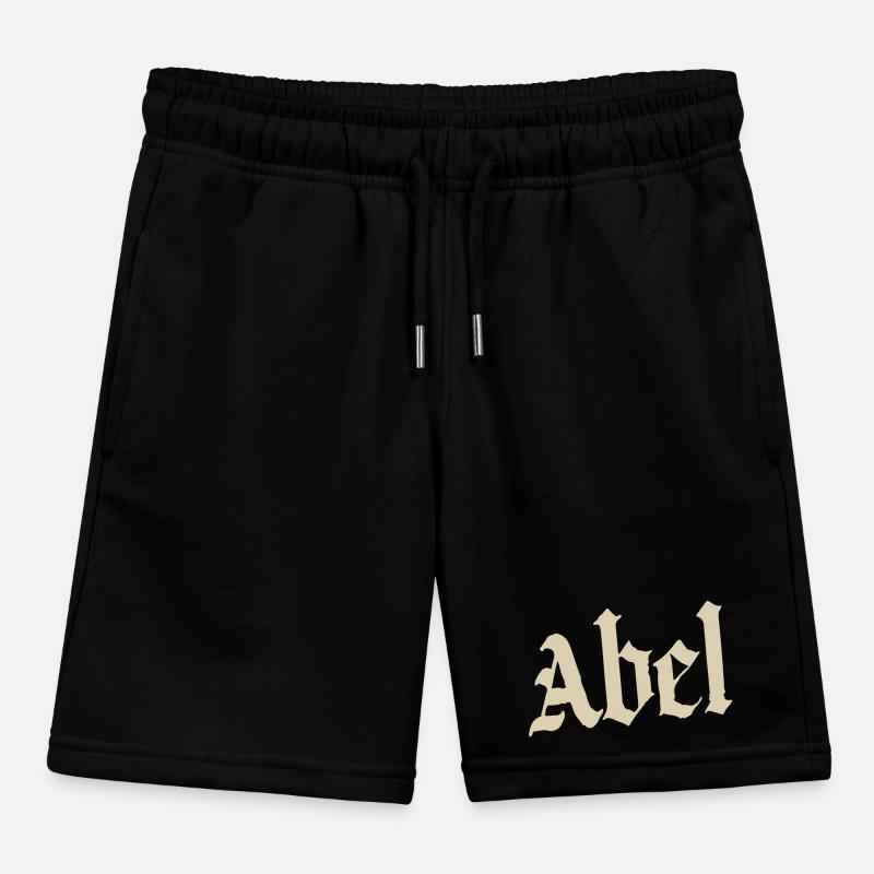 Abel Gothic Script Kids Organic Sweat Shorts by Stanley/Stella