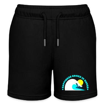 Sourire vagues et rayons de soleil - Short de jogging enfant bio Stanley/Stella - noir - Devant