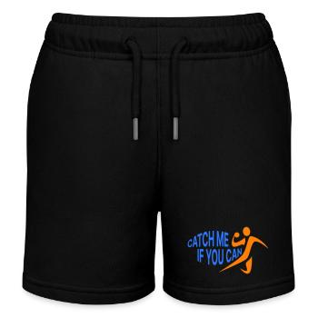 Handball | Catch me - Kinder Organic Joggingshorts Mini Bolter von Stanley/Stella - Schwarz - Vorne