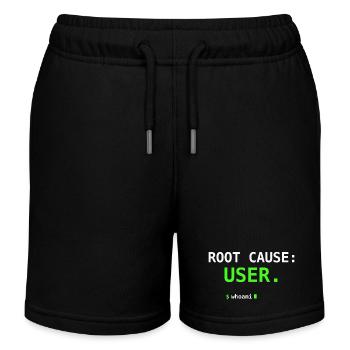 Root Cause USER Whoami IT Humor Nerd Geschenk - Kinder Organic Joggingshorts Mini Bolter von Stanley/Stella - Schwarz - Vorne