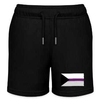 Demisexuelle Pride Flagge - Kinder Organic Joggingshorts Mini Bolter von Stanley/Stella - Schwarz - Vorne