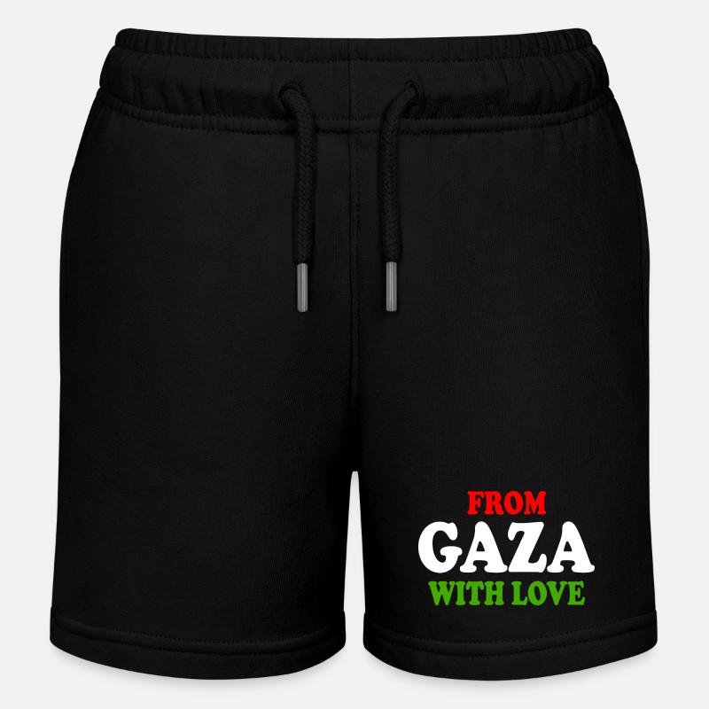 From gaza with love - Short de jogging enfant bio Stanley/Stella - noir
