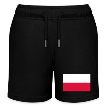 Polen - Kinder Organic Joggingshorts Mini Bolter von Stanley/Stella - Schwarz - Vorne