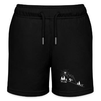mtb Mountainbike Mountainbiker Fahrrad - Kinder Organic Joggingshorts Mini Bolter von Stanley/Stella - Schwarz - Vorne