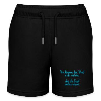 wir können den wind nicht ändern - Kinder Organic Joggingshorts Mini Bolter von Stanley/Stella - Schwarz - Vorne
