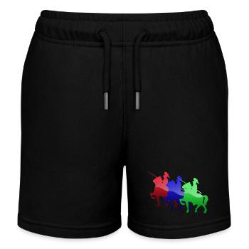 Chevaliers médiévaux de couleur - Short de jogging enfant bio Stanley/Stella - noir - Devant