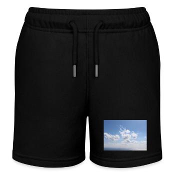 Awesome Blue Sky Clouds Pattern - Summer Vacation - Kids Organic Sweat Shorts by Stanley/Stella - black - Front