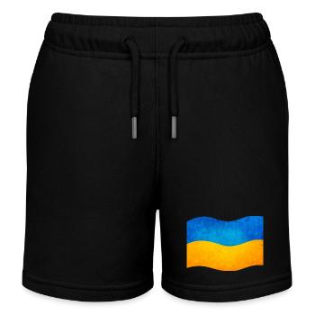 The flag of ukraine, ukrainian flag - Kids Organic Sweat Shorts by Stanley/Stella - black - Front