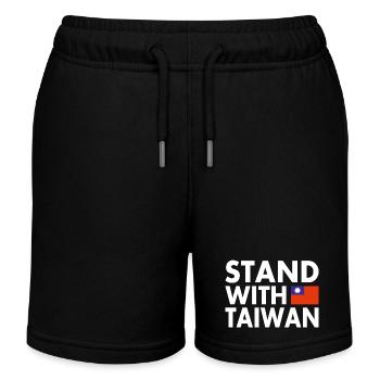 Stand with taiwan - Kids Organic Sweat Shorts by Stanley/Stella - black - Front