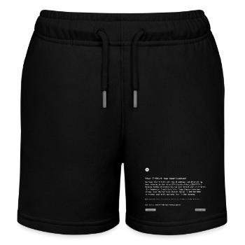 Ordinateur d’erreur de virus drôle - Short de jogging enfant bio Stanley/Stella - noir - Devant