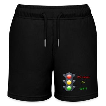 Bauern Demo Ampel - Kinder Organic Joggingshorts Mini Bolter von Stanley/Stella - Schwarz - Vorne