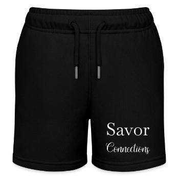 birthday present idea gift genuine connections - Kinder Organic Joggingshorts Mini Bolter von Stanley/Stella - Schwarz - Vorne