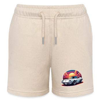 Oldtimer Sonnenuntergang - Kinder Organic Joggingshorts Mini Bolter von Stanley/Stella - Natur - Vorne