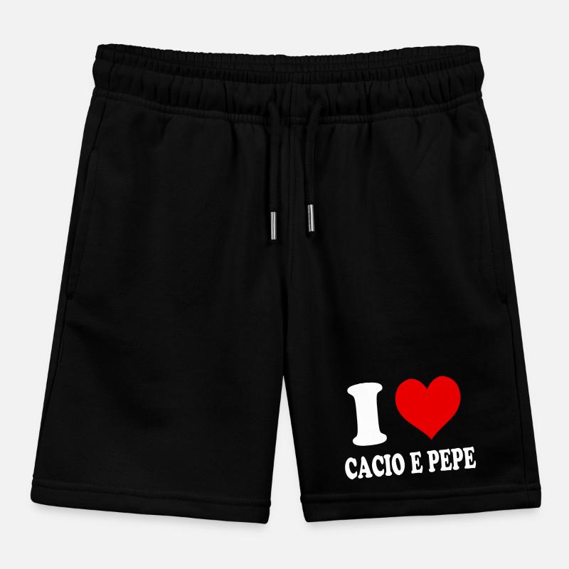 Ich liebe Cacio e Pepe Herz Lustig Witzig Kinder Organic Joggingshorts Mini Bolter von Stanley/Stella