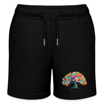 Baum - Kinder Organic Joggingshorts Mini Bolter von Stanley/Stella - Schwarz - Vorne