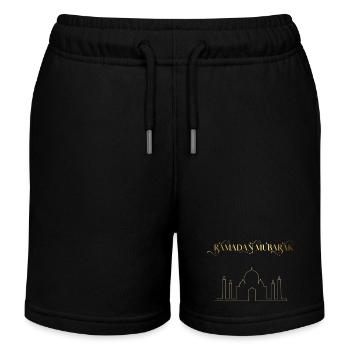 Ramadan Mubarak Golden Mosque - Kinder Organic Joggingshorts Mini Bolter von Stanley/Stella - Schwarz - Vorne