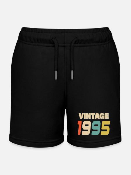 1995 Vintage Retro Classique 1995 - Short de jogging enfant bio Stanley/Stella - noir