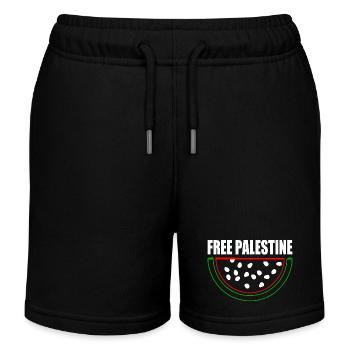 Free palestine Wassermelone Melone - Kinder Organic Joggingshorts Mini Bolter von Stanley/Stella - Schwarz - Vorne