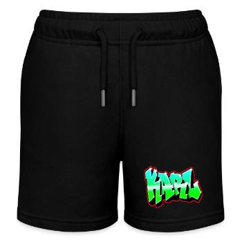 GRAFFITI KARL VERT et ROUGE made by Max le Tagueur - Short de jogging enfant bio Stanley/Stella - noir - Devant