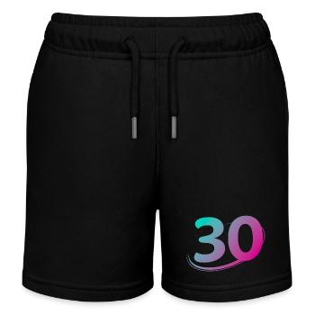 Nummer 30 mehrfarbig - Kinder Organic Joggingshorts Mini Bolter von Stanley/Stella - Schwarz - Vorne
