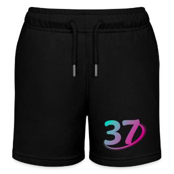 Nummer 37 mehrfarbig - Kinder Organic Joggingshorts Mini Bolter von Stanley/Stella - Schwarz - Vorne