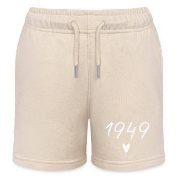 1949 Herzgeburtstag - Kinder Organic Joggingshorts Mini Bolter von Stanley/Stella - Natur - Vorne