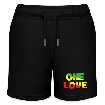 ONE LOVE - Reggae Music - Musik - Kids Organic Sweat Shorts by Stanley/Stella - black - Front