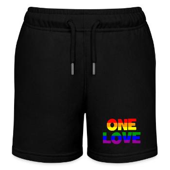 ONE LOVE LGBTQ Gay Lesbienne - Short de jogging enfant bio Stanley/Stella - noir - Devant