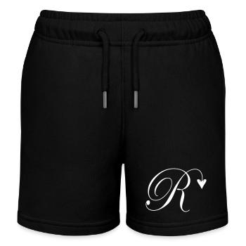 Monogramme R Cœur Vigne - Short de jogging enfant bio Stanley/Stella - noir - Devant