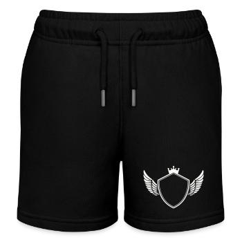 coat of arms - Kids Organic Sweat Shorts by Stanley/Stella - black - Front