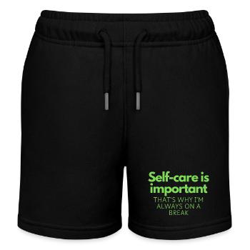 Prendre soin de soi est important - Short de jogging enfant bio Stanley/Stella - noir - Devant