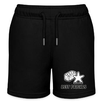 Éponge et étoile de mer - Best Friends Design - Short de jogging enfant bio Stanley/Stella - noir - Devant