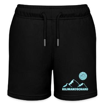 kilimandscharo als Bergsteigen - Kinder Organic Joggingshorts Mini Bolter von Stanley/Stella - Schwarz - Vorne