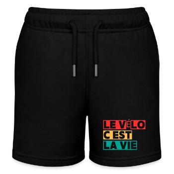 Radfahren ist Leben,Radfahren,Radfahrer,Radfahren - Kinder Organic Joggingshorts Mini Bolter von Stanley/Stella - Schwarz - Vorne