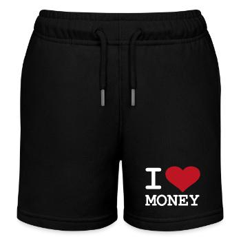 i love money white - Kinder Organic Joggingshorts Mini Bolter von Stanley/Stella - Schwarz - Vorne