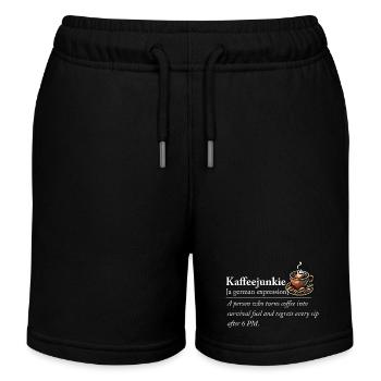 Coffee Junkie – Définition du café amusant - Short de jogging enfant bio Stanley/Stella - noir - Devant