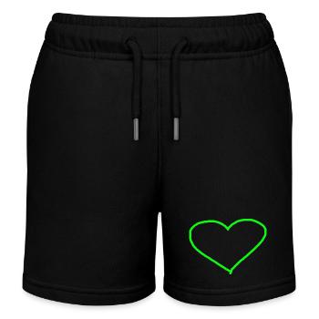 Coeur Vert Idée Cadeau Vert Clair Herbe Vert Amour - Short de jogging enfant bio Stanley/Stella - noir - Devant