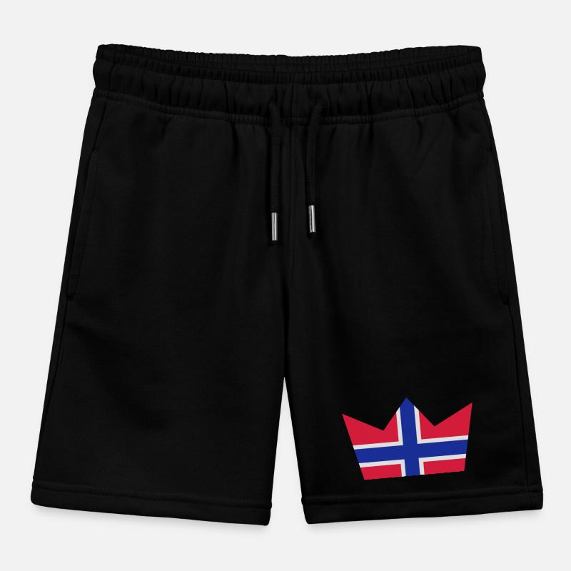 Norwegian crown Kids Organic Sweat Shorts by Stanley/Stella
