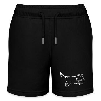 Deutscher Schäferhund "Black Edition" - Kinder Organic Joggingshorts Mini Bolter von Stanley/Stella - Schwarz - Vorne